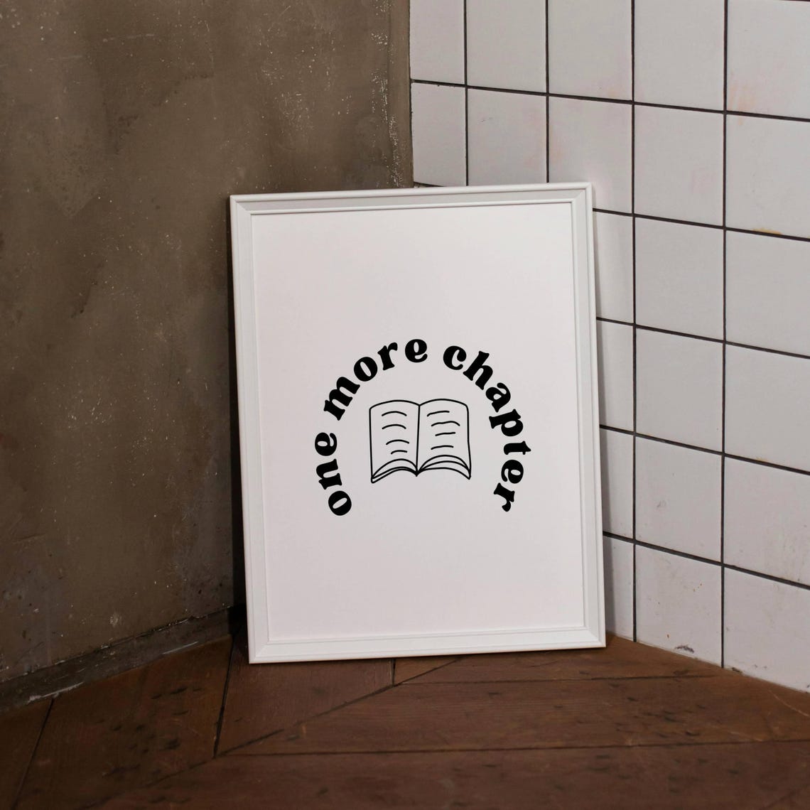 One More Chapter Book Lover Circular Typography Reading Poster - Image 2