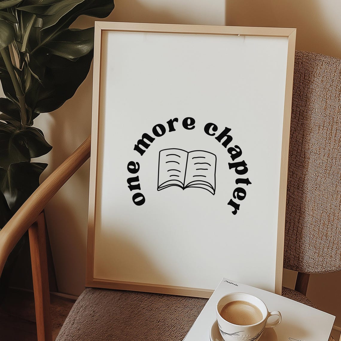 One More Chapter Book Lover Circular Typography Reading Poster - Image 5