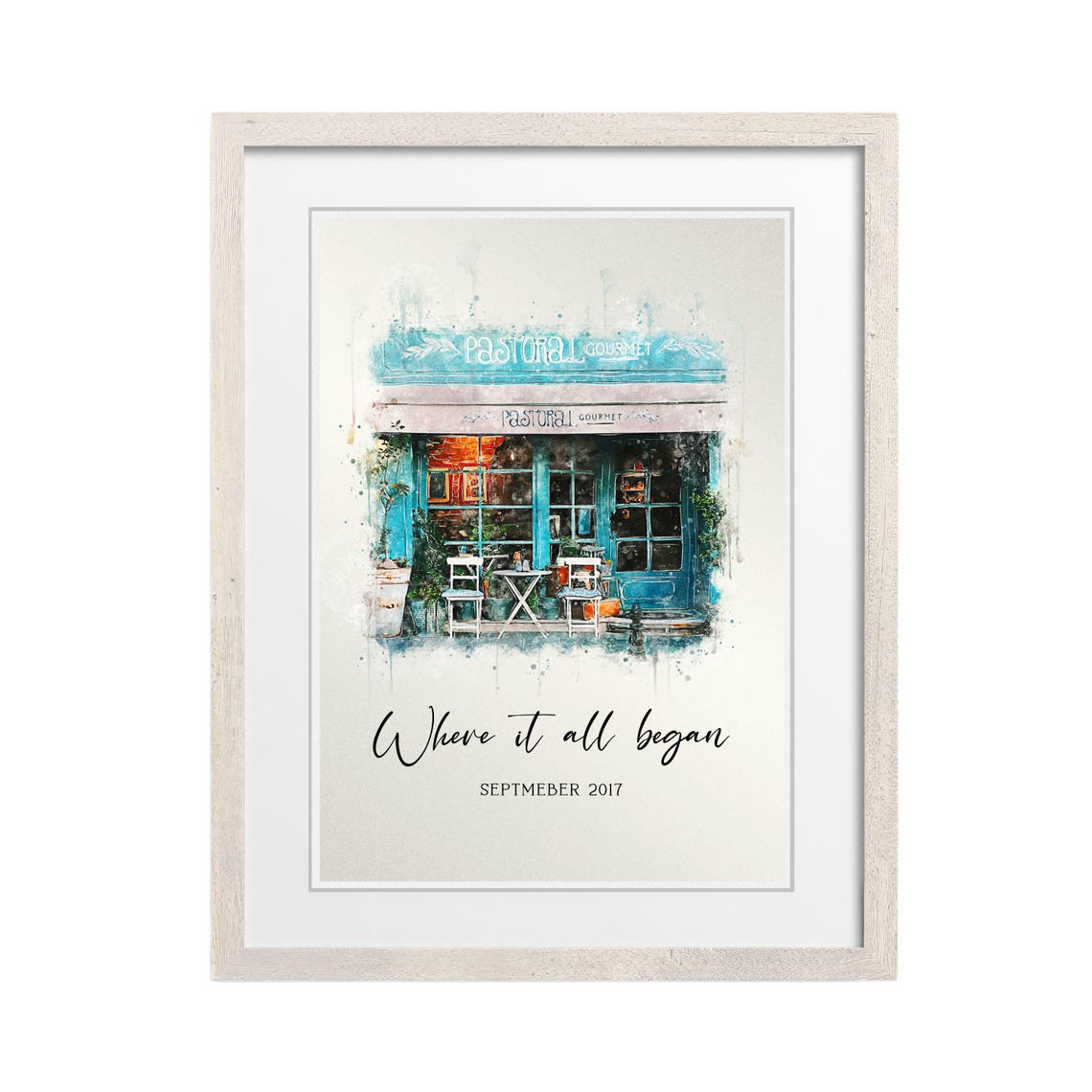 Custom Watercolor Pasta Pasta Restaurant Where It All Started Poster - Image 4