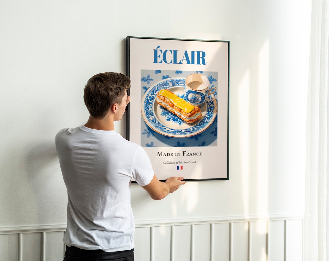 Clair on Maiolica Tile Plate, French Kitchen Poster - Image 2