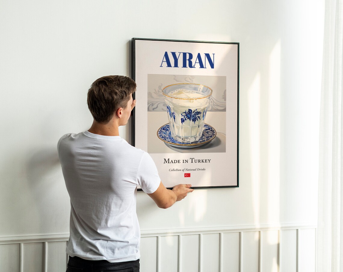 Ayran On Maiolica Tile Turkish Beverage Poster - Image 2