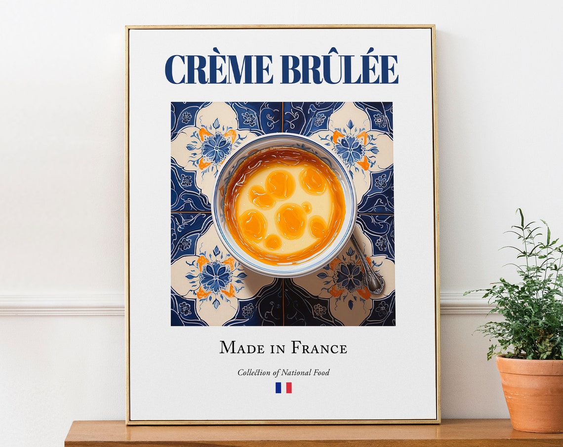 Crme Brle On Maiolica Tile Plate, Kitchen Art Print