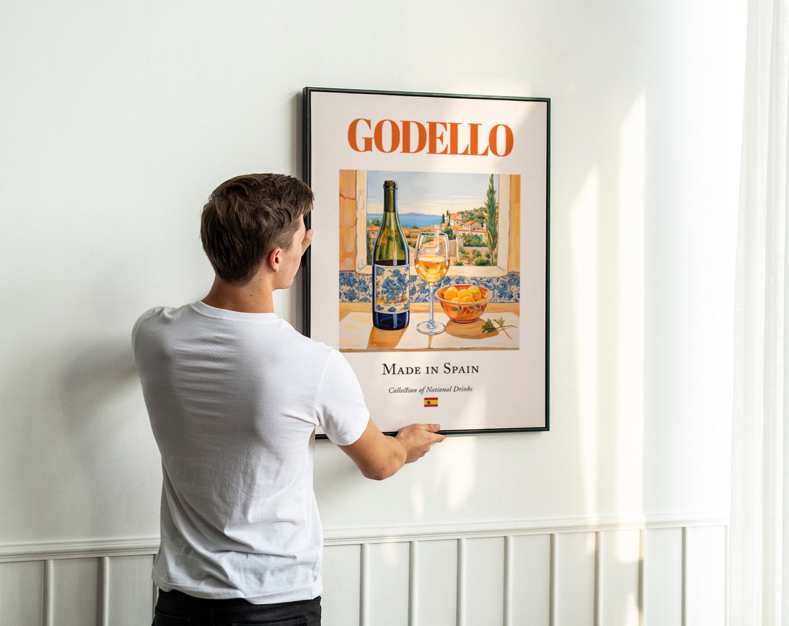 Godello On Maiolica Tile Poster Print, Province Of Ourense - Image 3