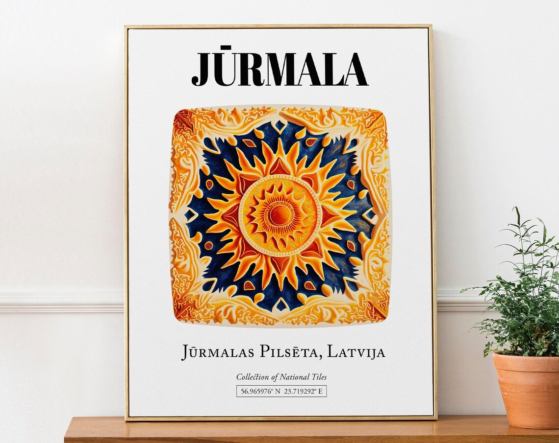 Jurmala Vidzeme Latvia Traditional Tile Pattern Poster