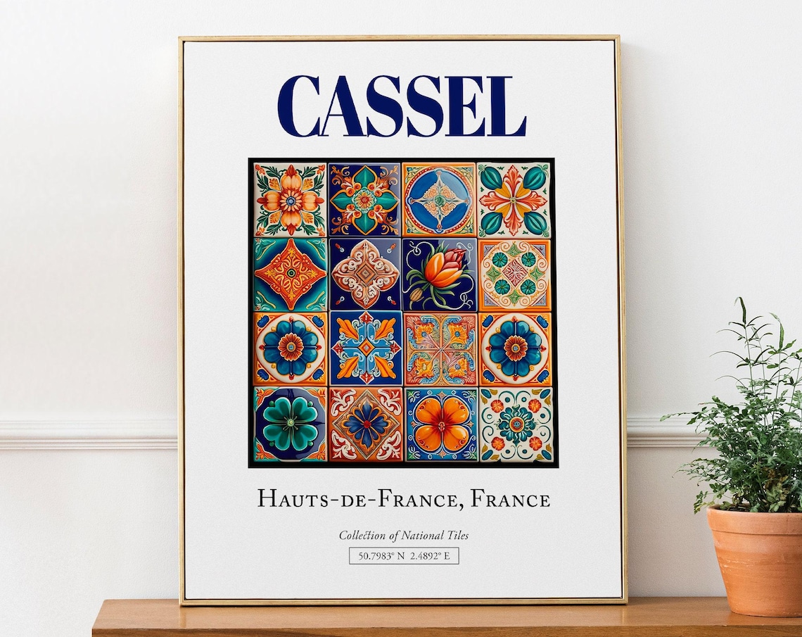 Cassel Hauts-de-France France Travel Poster, Living Room