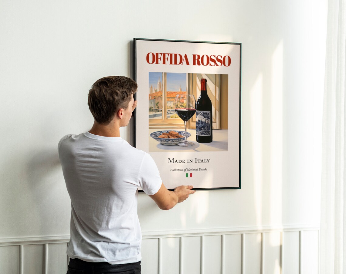 Offida Rosso On Maiolica Tile, Italian Beverage Poster - Image 2