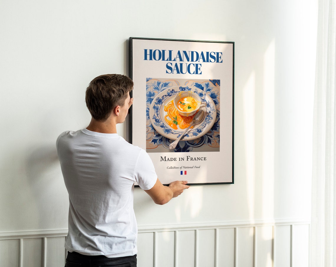 Hollandaise Sauce on Maiolica Tile Plate Art Print - Image 3
