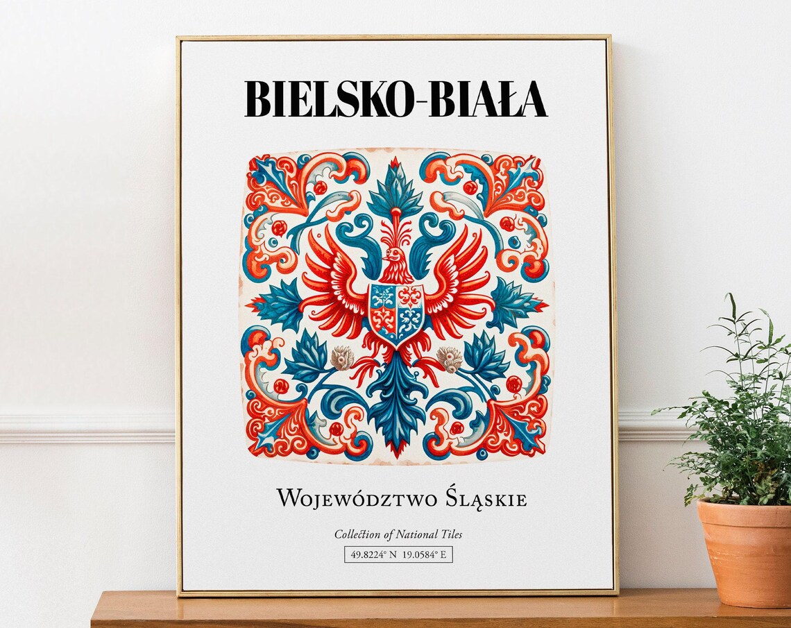 Bielskobiaa Wojewdztwo Lskie Traditional Tile Pattern Art Print