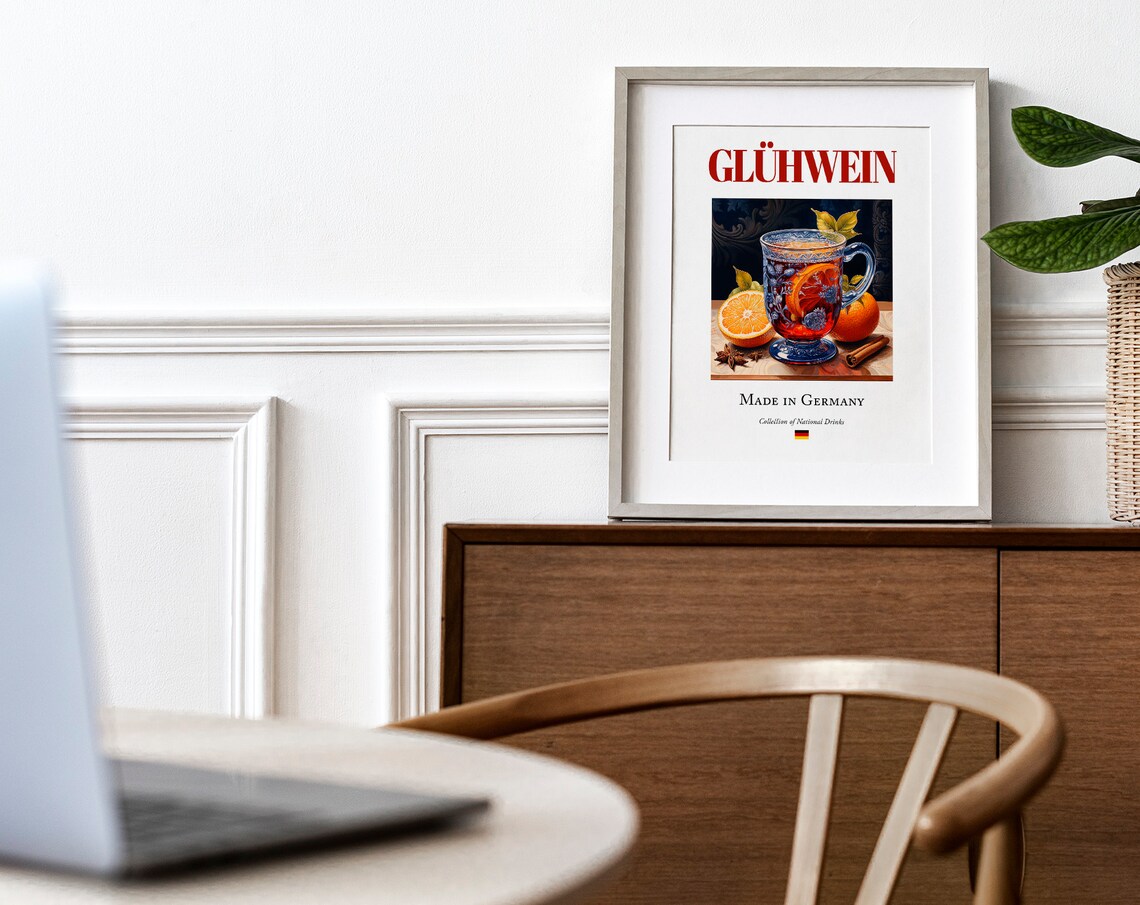 Glhwein On Maiolica Tile, Kitchen And Bar Art Print - Image 4