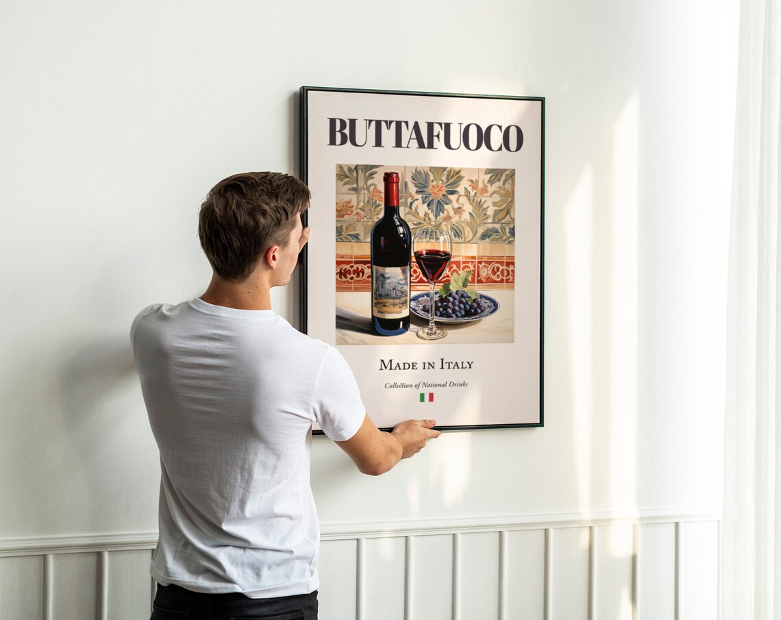 Buttafuoco on Maiolica Tile, Italian Drink Poster - Image 3