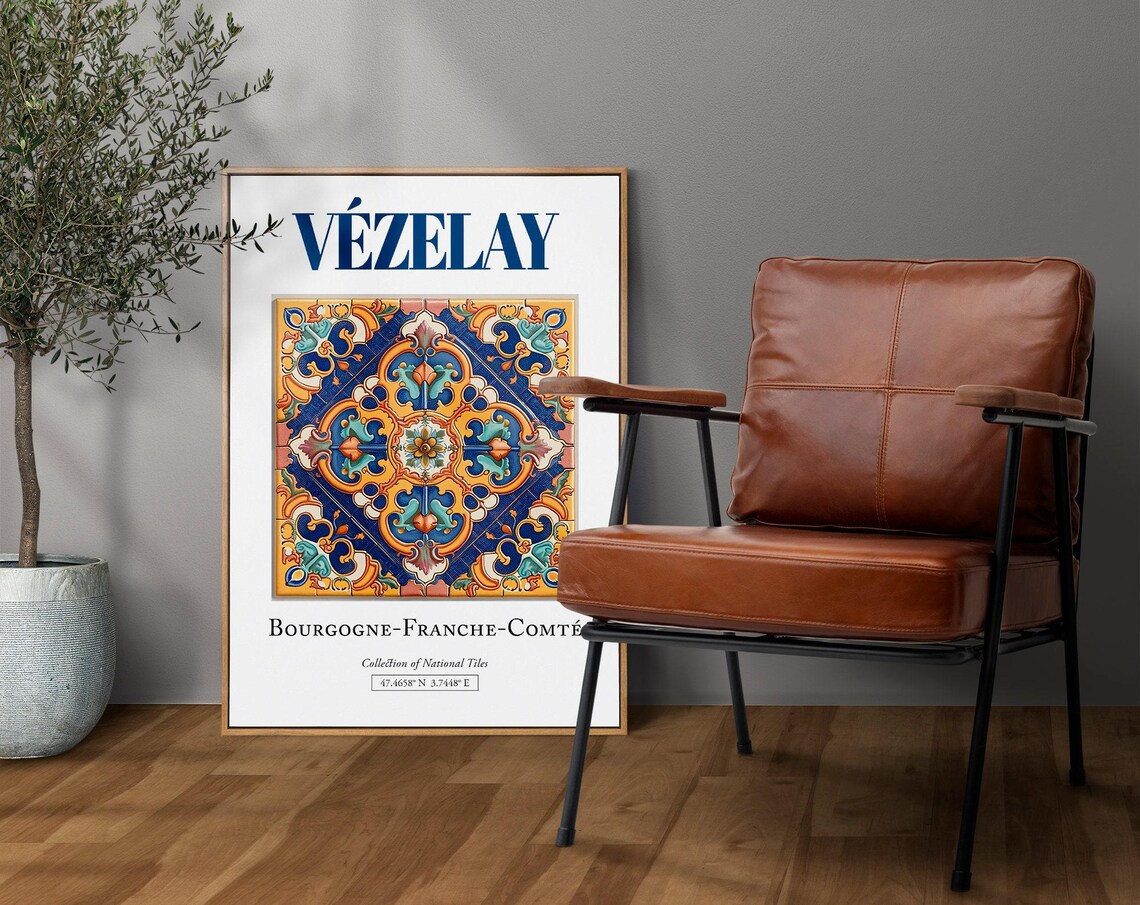 Vezelay Bourgogne Franche-Comte France Travel Poster