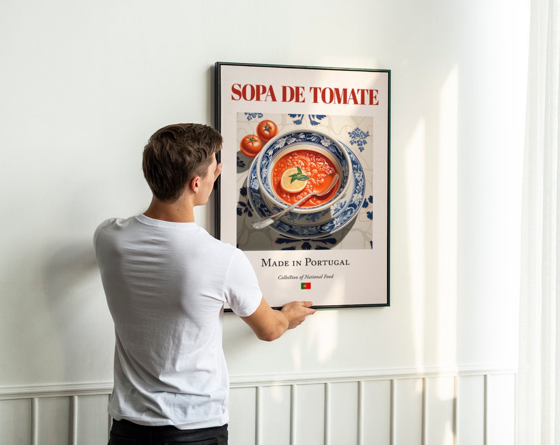 Sopa De Tomate on Azulejo Tile, Portugal Art Print - Image 3
