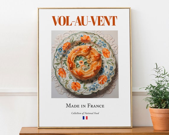 Vol Au Vent on Maiolica Tile, French Food Art Print