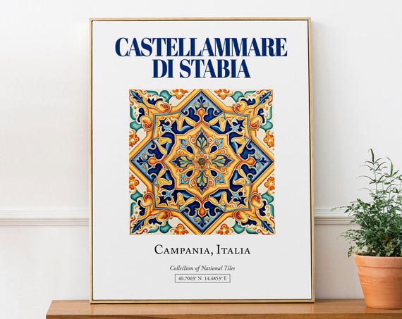Castellammare Di Stabia Travel Poster, Campania Italy