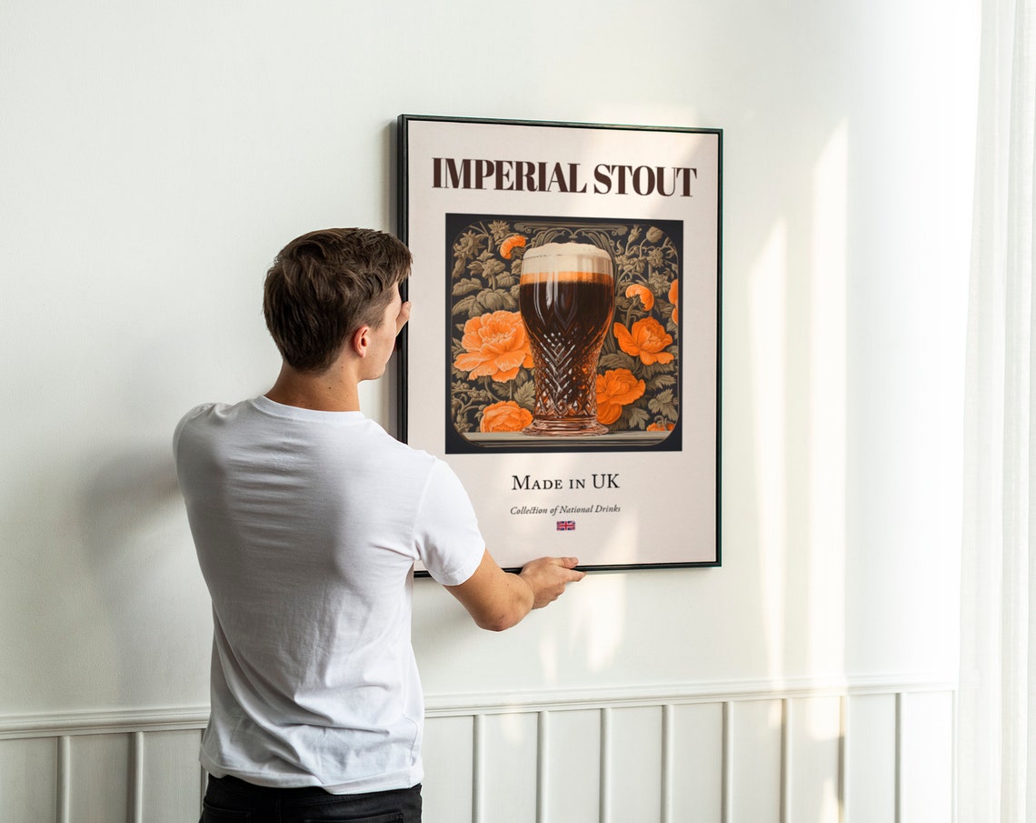 Imperial Stout on Maiolica Tile, Kitchen Bar Art Print - Image 2
