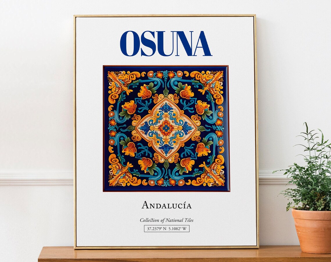 Osuna Andaluca Spain Traditional Tile Travel Poster