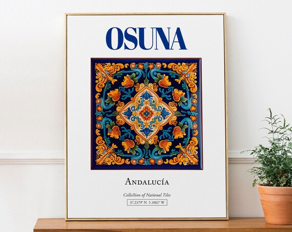 Osuna Andaluca Spain Traditional Tile Travel Poster