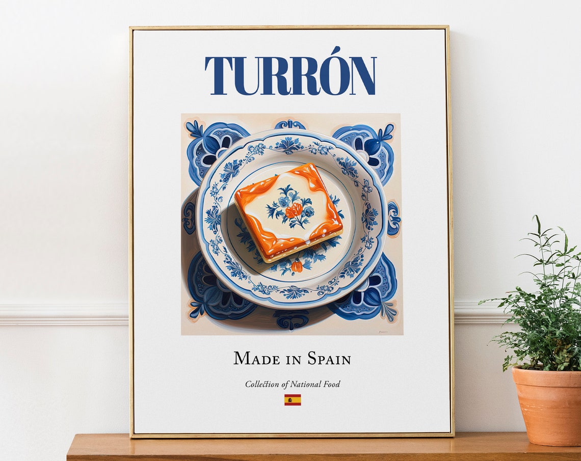 Maiolica Tile Plate, Traditional Spanish Food Art Print