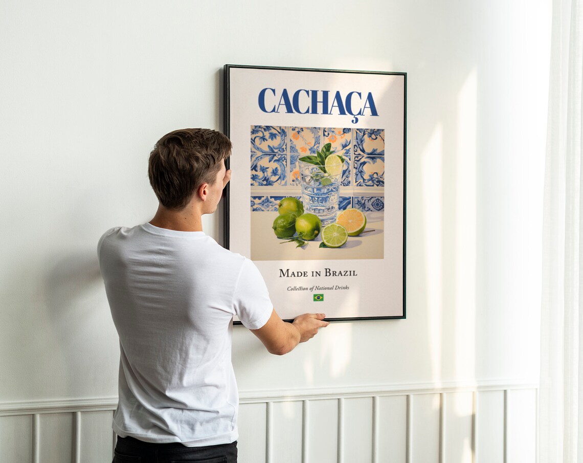 Cachaa On Maiolica Tile, Brazilian Beverage Poster - Image 2