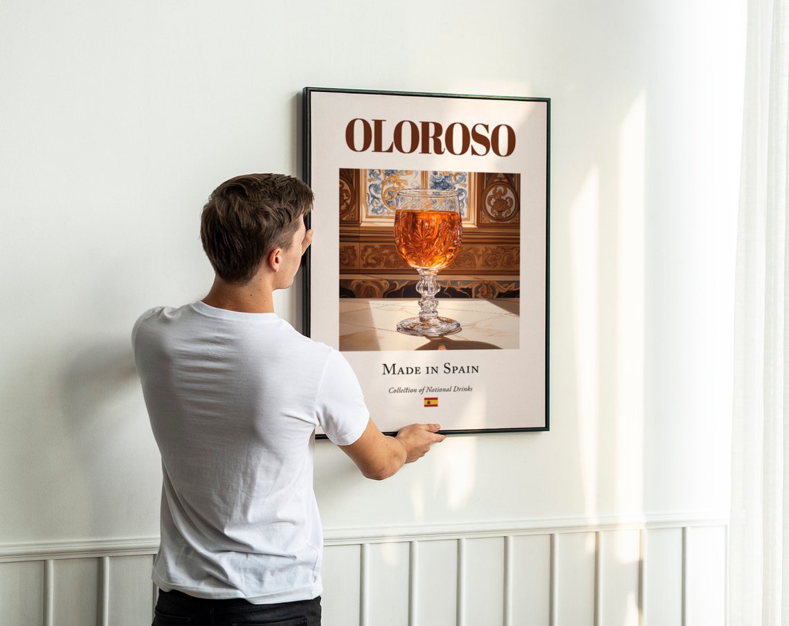 Oloroso On Maiolica Tile, Spanish Beverage Art Print - Image 2