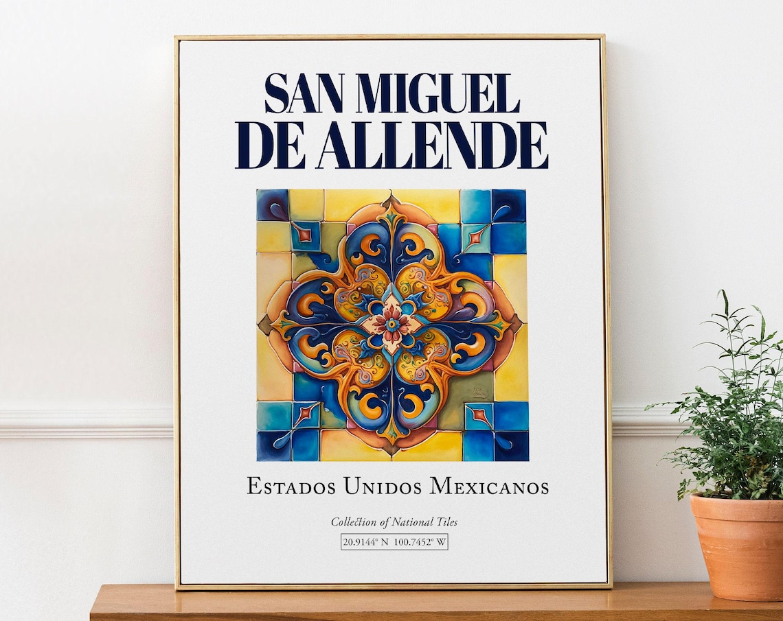 San Miguel De Allende Mexico Traditional Tile Art Print