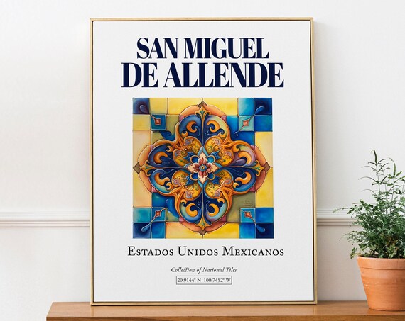 San Miguel De Allende Mexico Traditional Tile Art Print