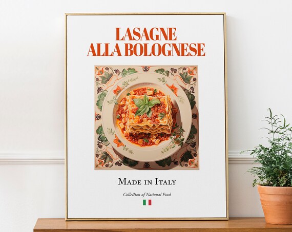 Lasagne Alla Bolognese Maiolica Tile Plate Art Print