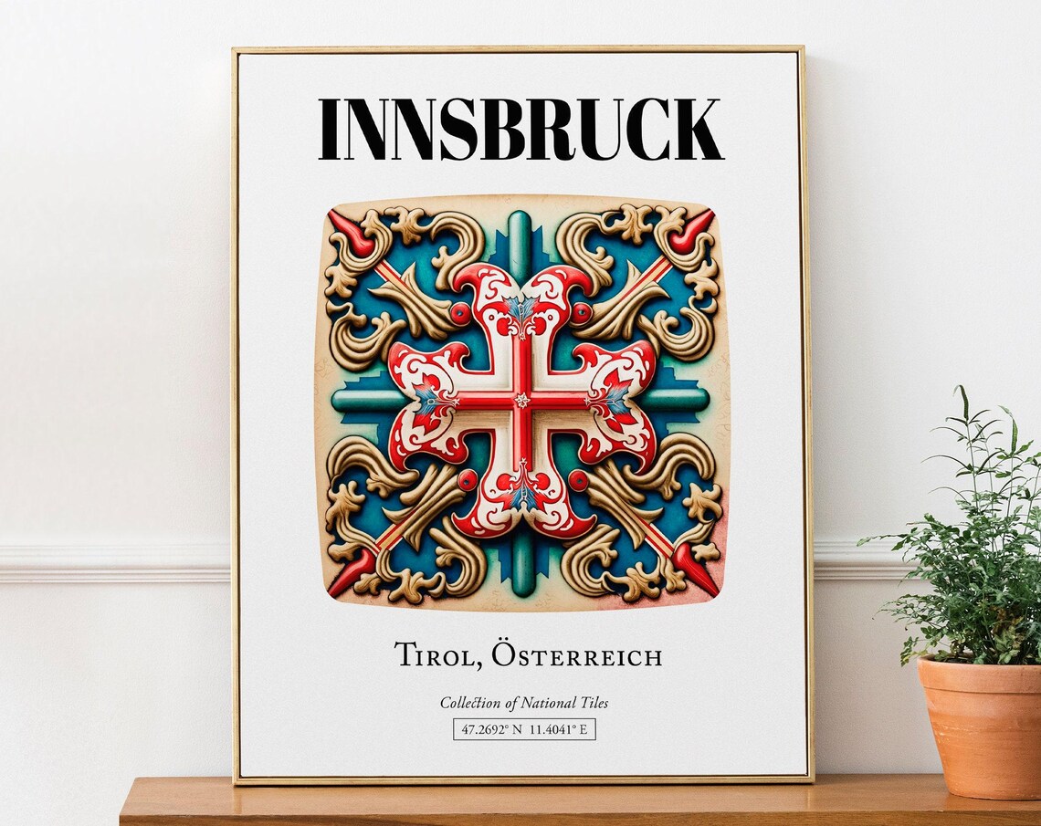 Innsbruck Tirol Austria Traditional Tile Pattern Art Print