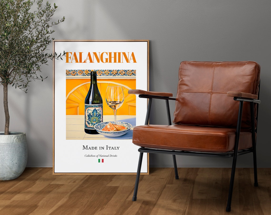 Falanghina Wine on Maiolica Tile, Italian Poster - Image 4
