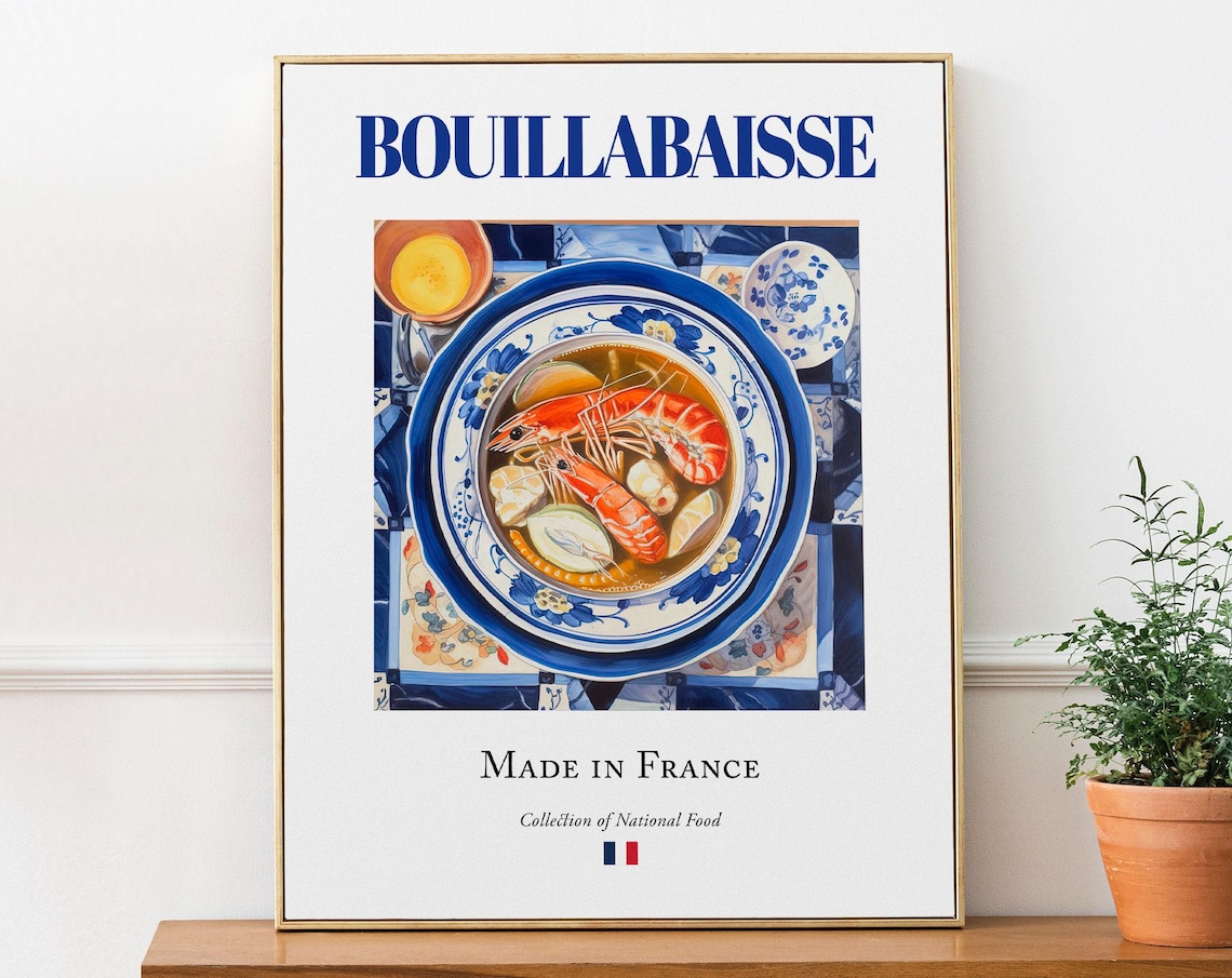 Bouillabaisse on Maiolica Tile Plate Art Print