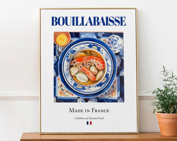 Bouillabaisse on Maiolica Tile Plate Art Print