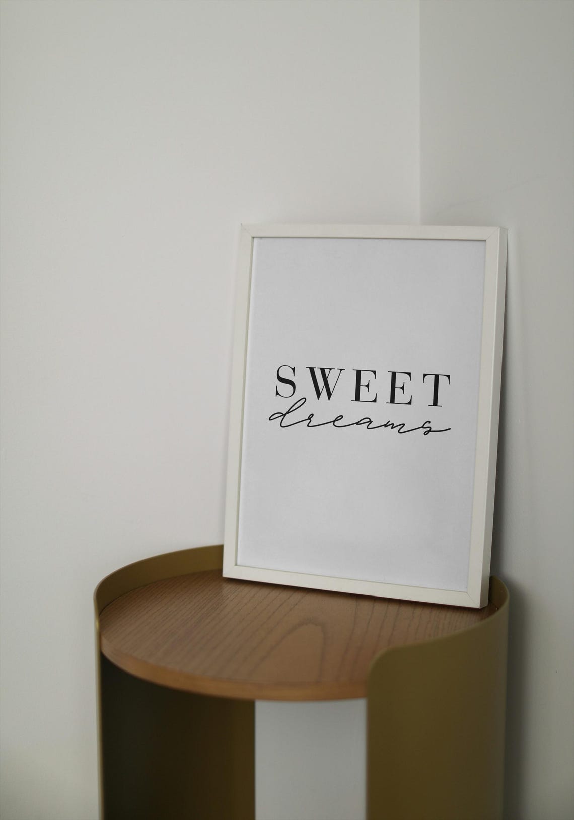 Sweet Dreams Serif Script Minimalist Nursery Bedroom Wall Art - Image 4