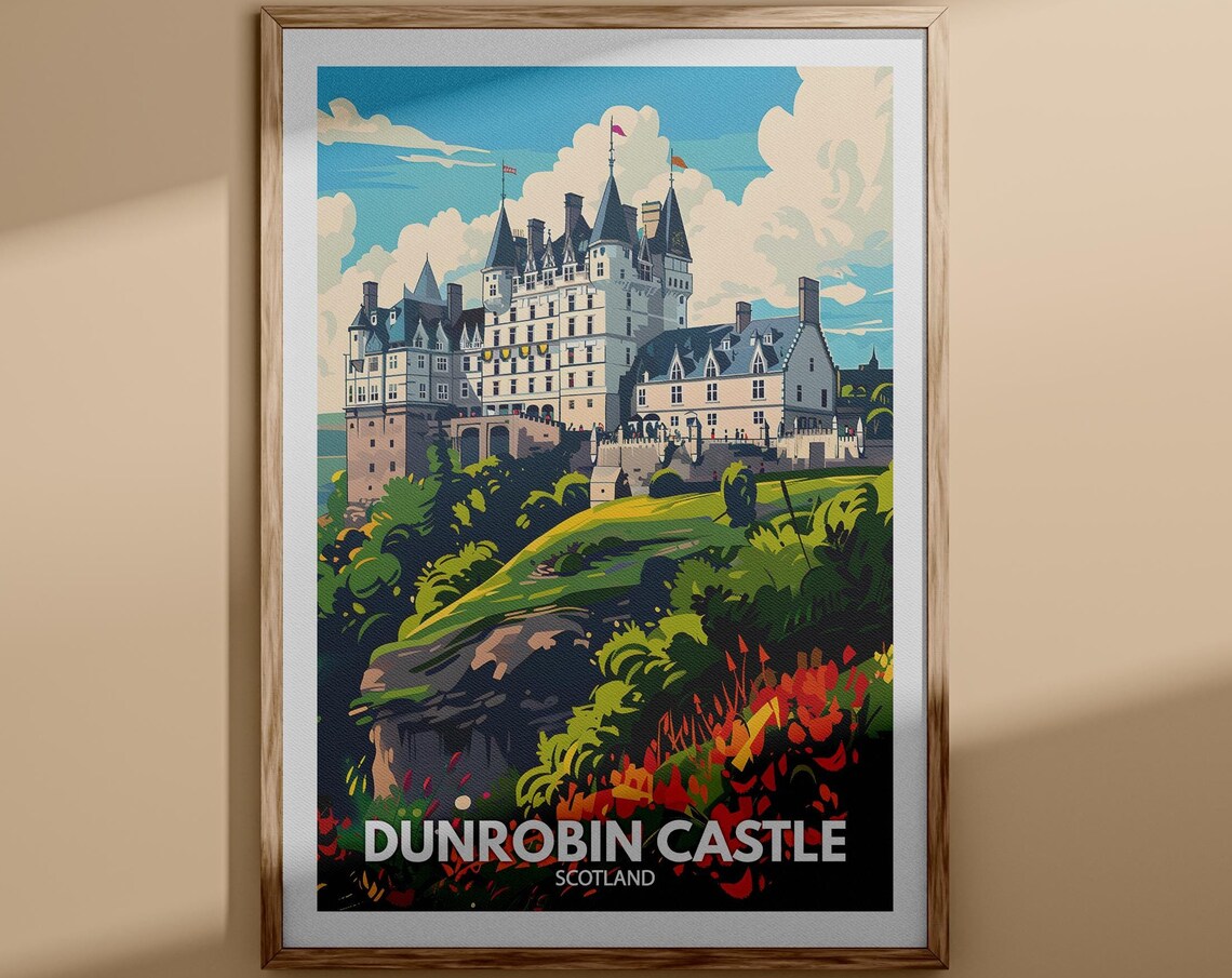 Dunrobin Castle Scotland Fairytale Turrets Highlands View Poster