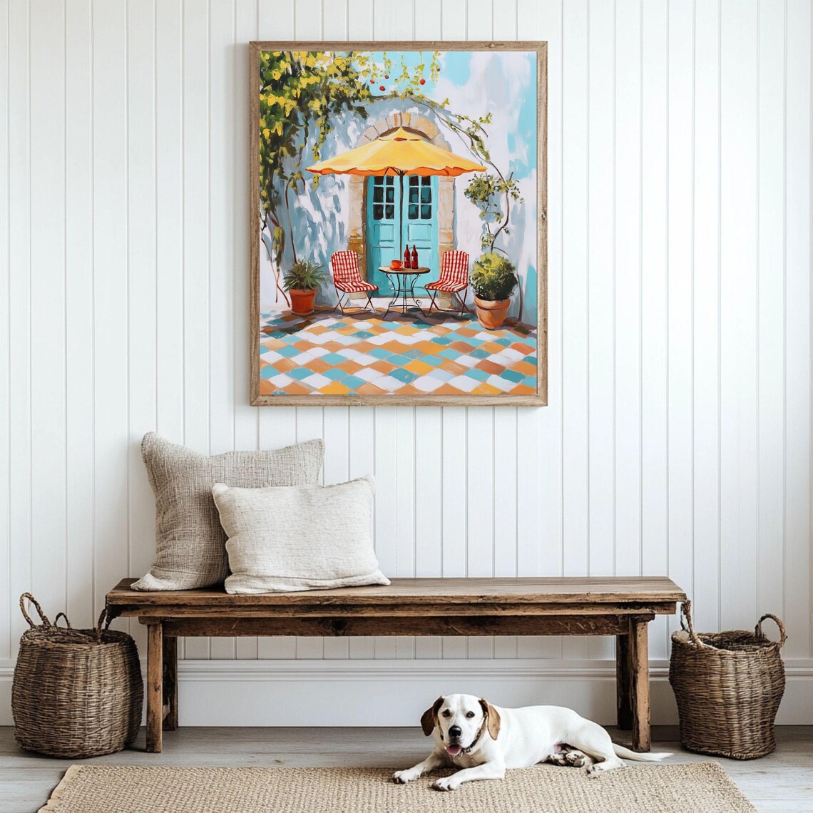 Mediterranean Retro Kitchen, Matisse Bistro Art Print