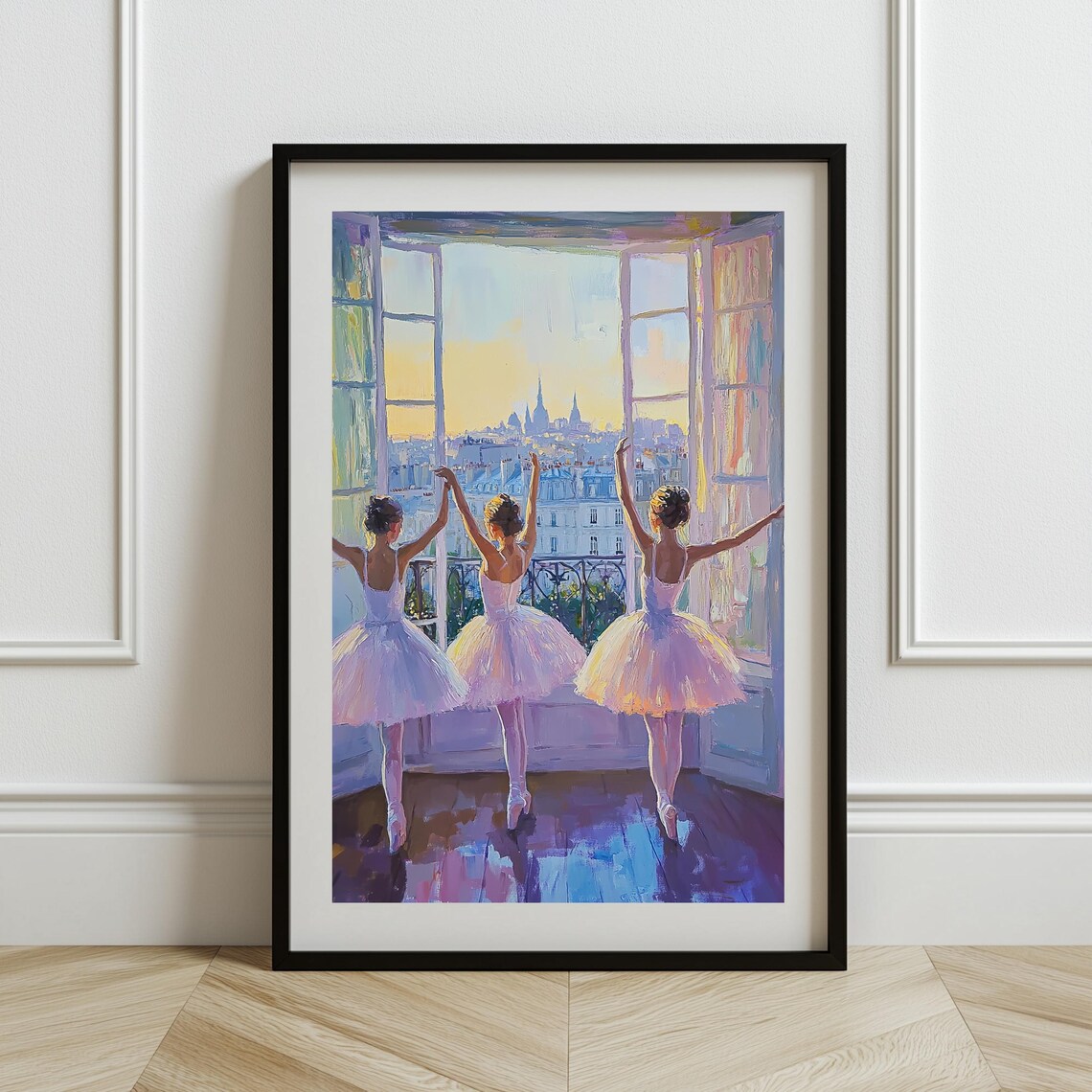 Ballerina Wall Art, Parisian Sunset Scene Art Print - Image 5