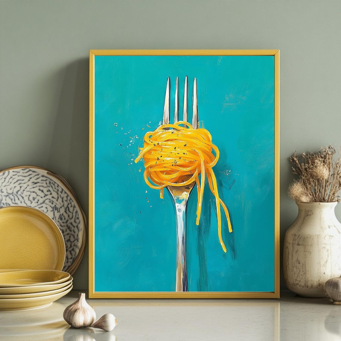 Retro Pasta Spaghetti Kitchen Humor Poster Print - Image 5