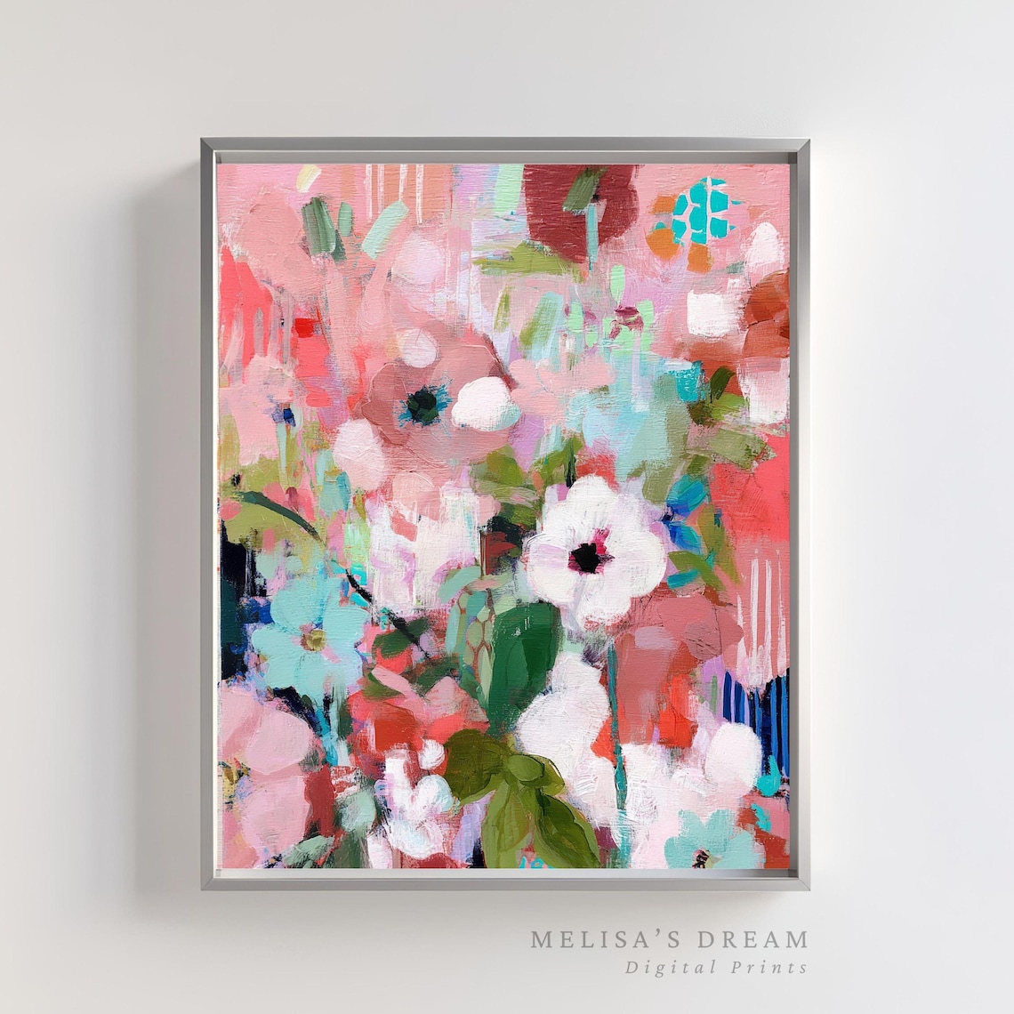 Abstract Floral Painting, Botanical Art Print