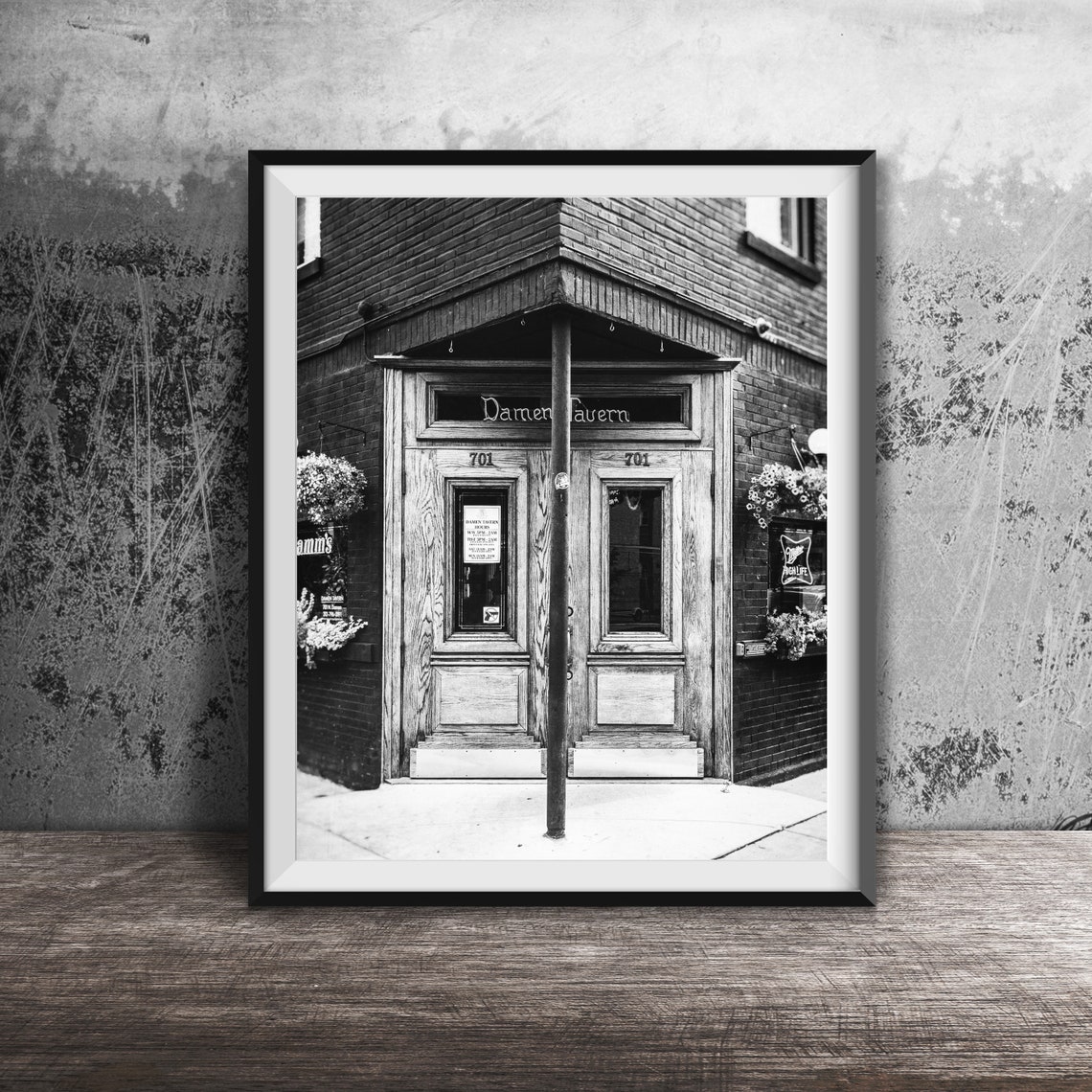 Damen Tavern Wooden Corner Doors West Town Chicago Bar Poster - Image 2