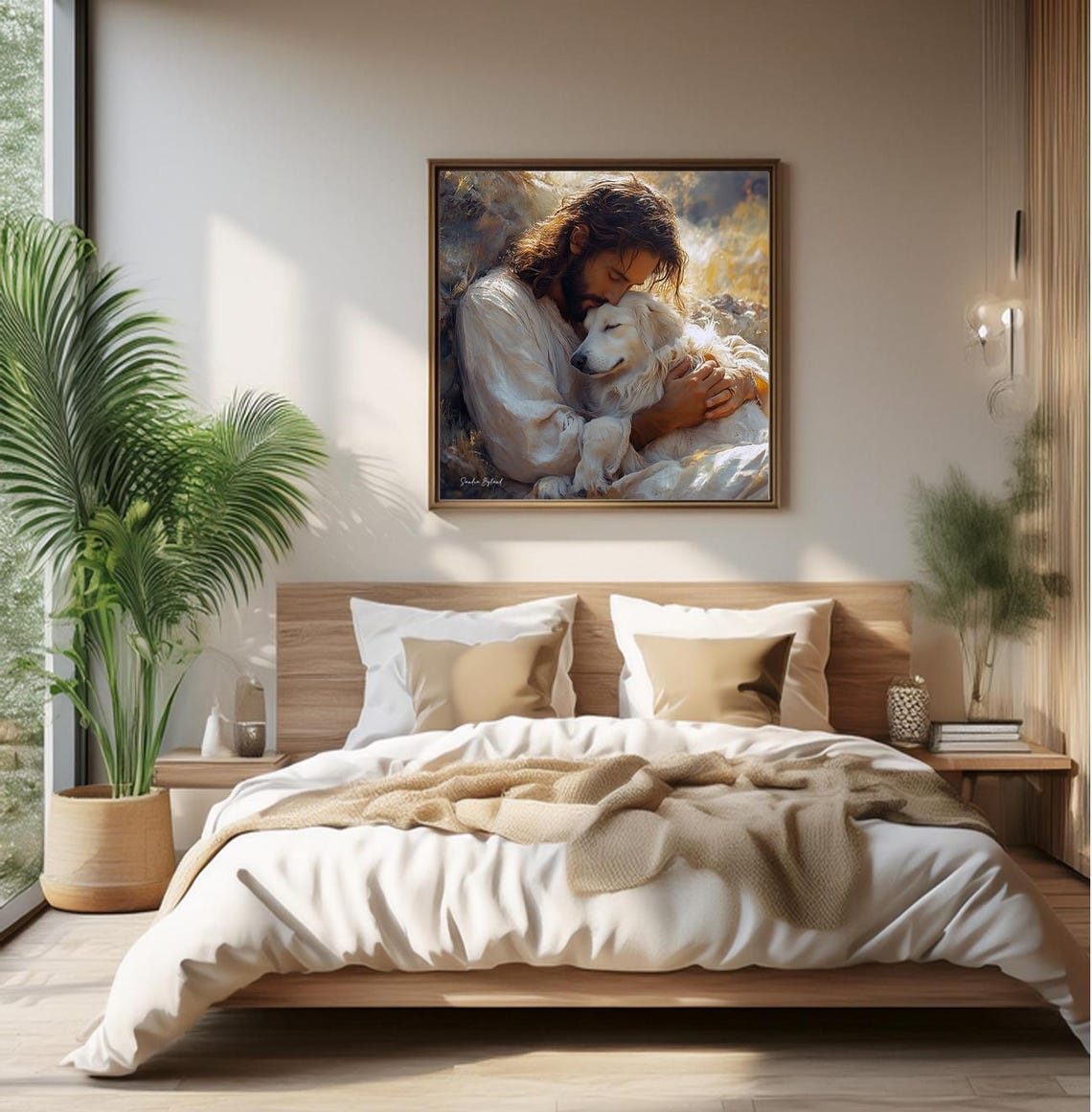 Jesus Dog Blessing Fine Art Giclee Print - Image 3