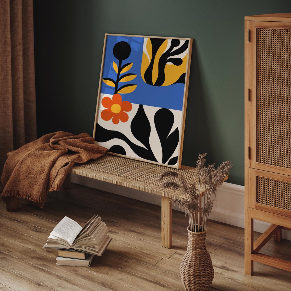 Matisse Style Bold Retro Cut-Outs Abstract Mid-Century Poster - Image 4