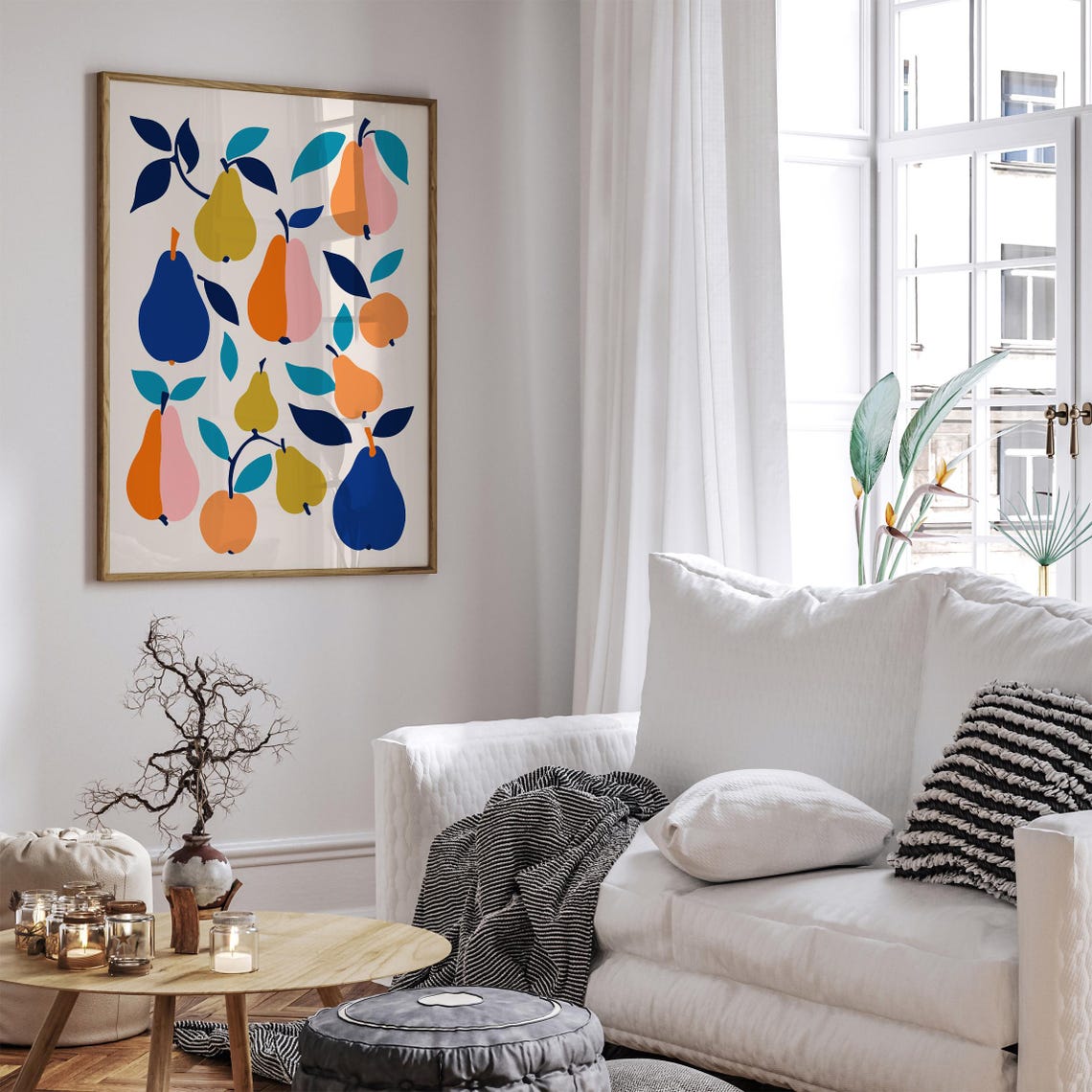 Colorful Pears Pattern Modern Fruit Kitchen Wall Decor Poster - Image 6