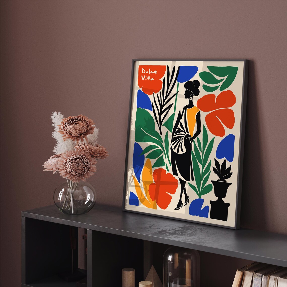 Dolce Vita Tropical Woman Poster Colorful Italian Summer Motif - Image 2