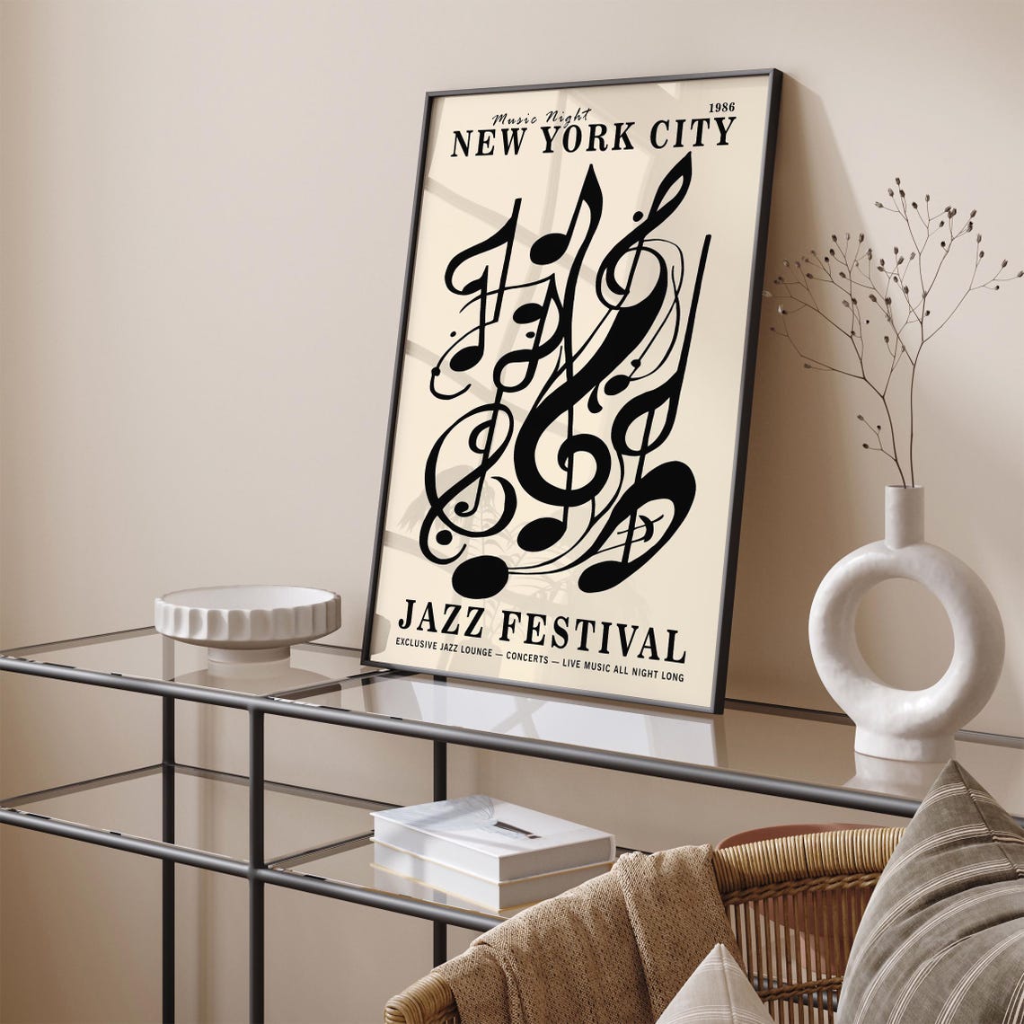 New York City Jazz Festival Poster Exclusive Music Night Artwork Piano Illustration Retro Nyc Live Music Decor Nyc Poster Airbnb Decor - Image 4