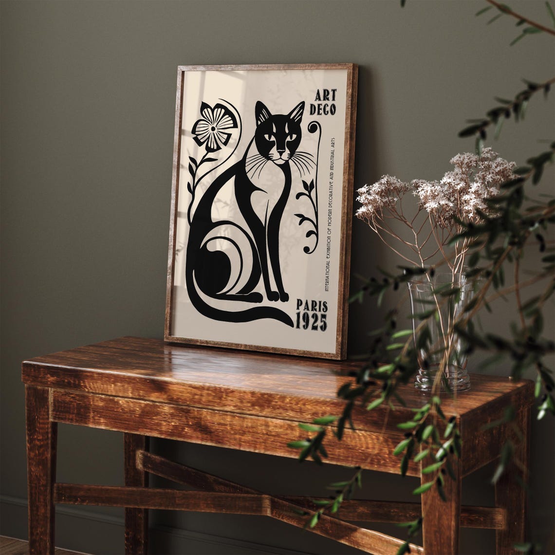 Art Deco Black Cat Paris 1925 International Exhibition Poster - Image 5