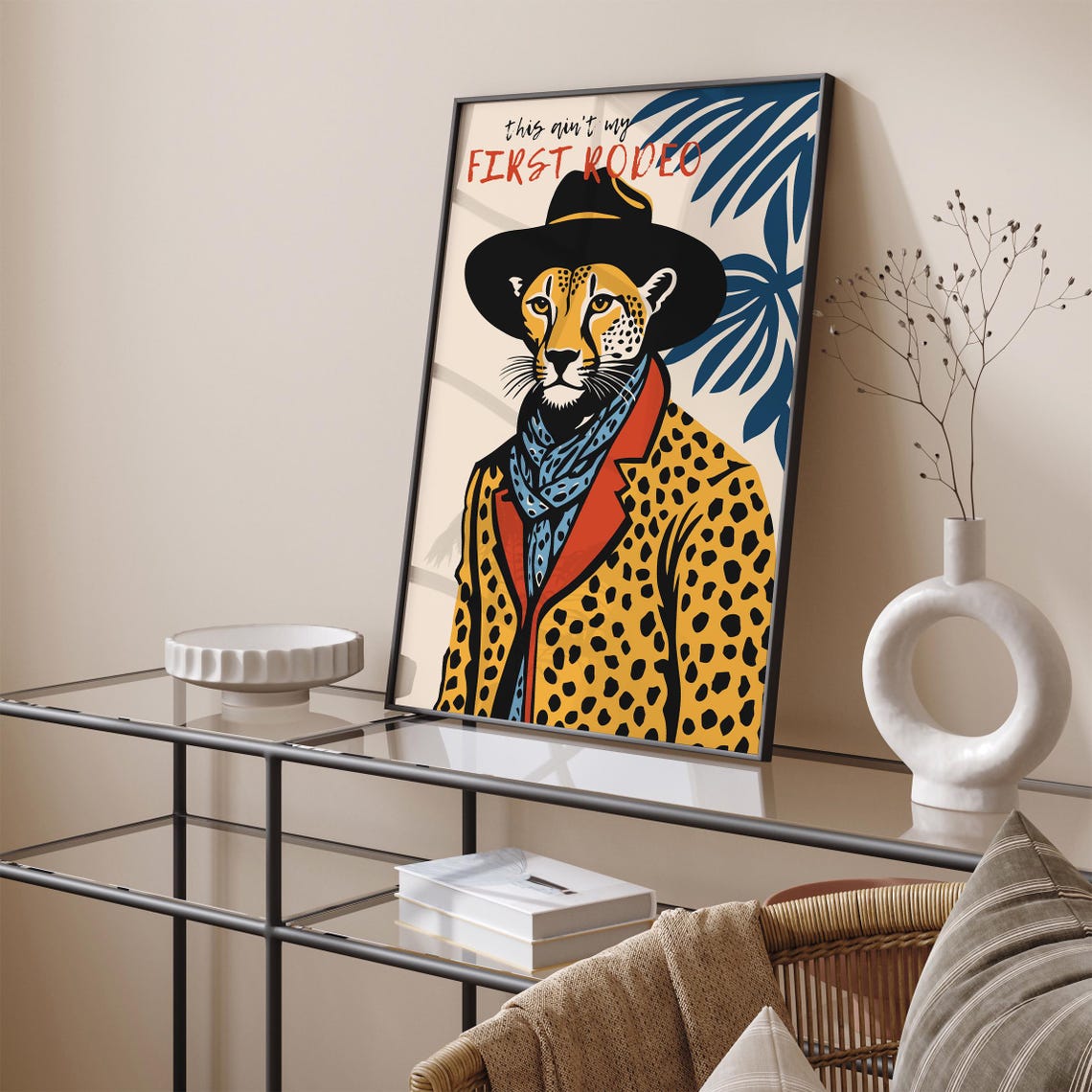 This Aint My First Rodeo Cowboy Wildcat Coat Funny Humor Poster - Image 3