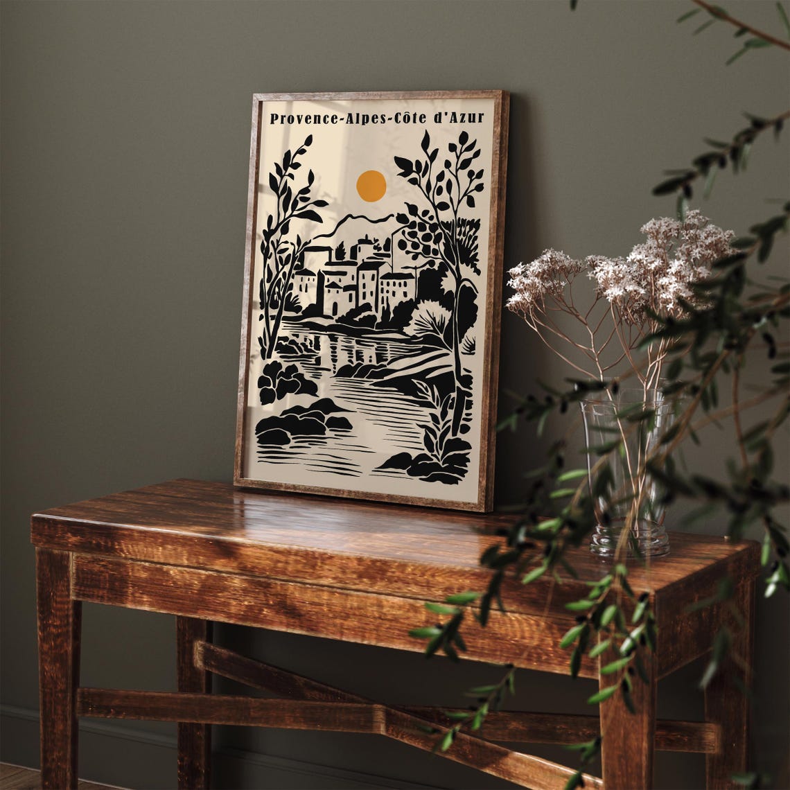 Provence Alpes Cte Dazur France Poster Vintage Style Art Travel Print French Riviera Wall Art Provence Landscape Art Hotels Room Art - Image 2