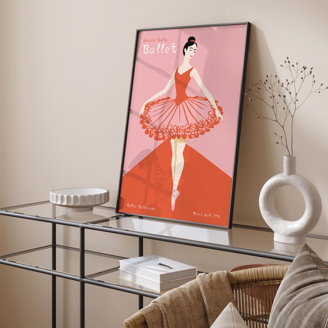 Grace Gala Ballet Pink Tutu Music Hall 1998 Ballerina Poster - Image 4