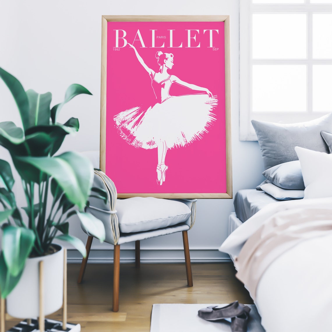 Ballet Paris 1992 Magazine Cover Pink Ballerina Dancer Poster - Image 3