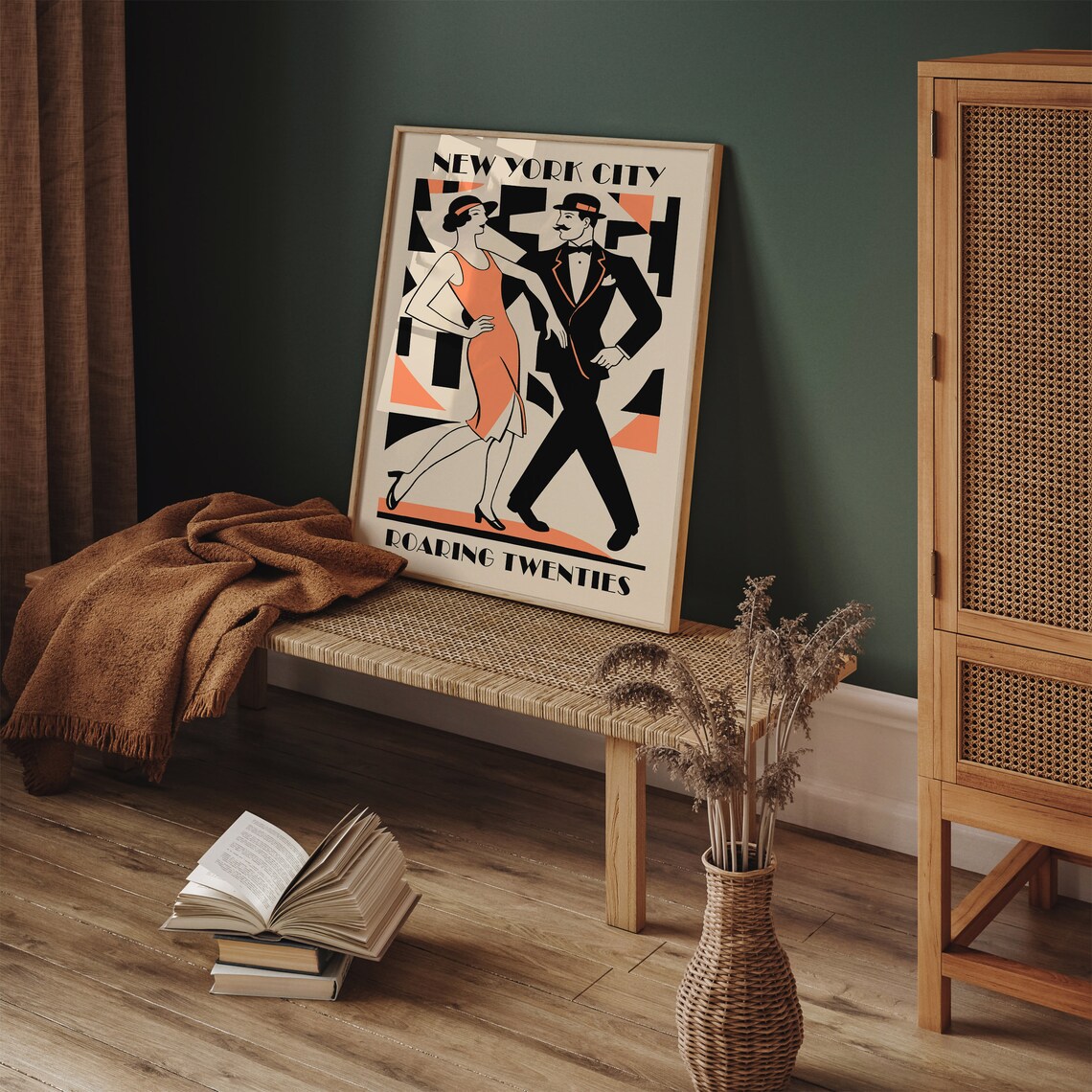 New York City Roaring Twenties Art Deco Dance Couple Vintage Poster - Image 3