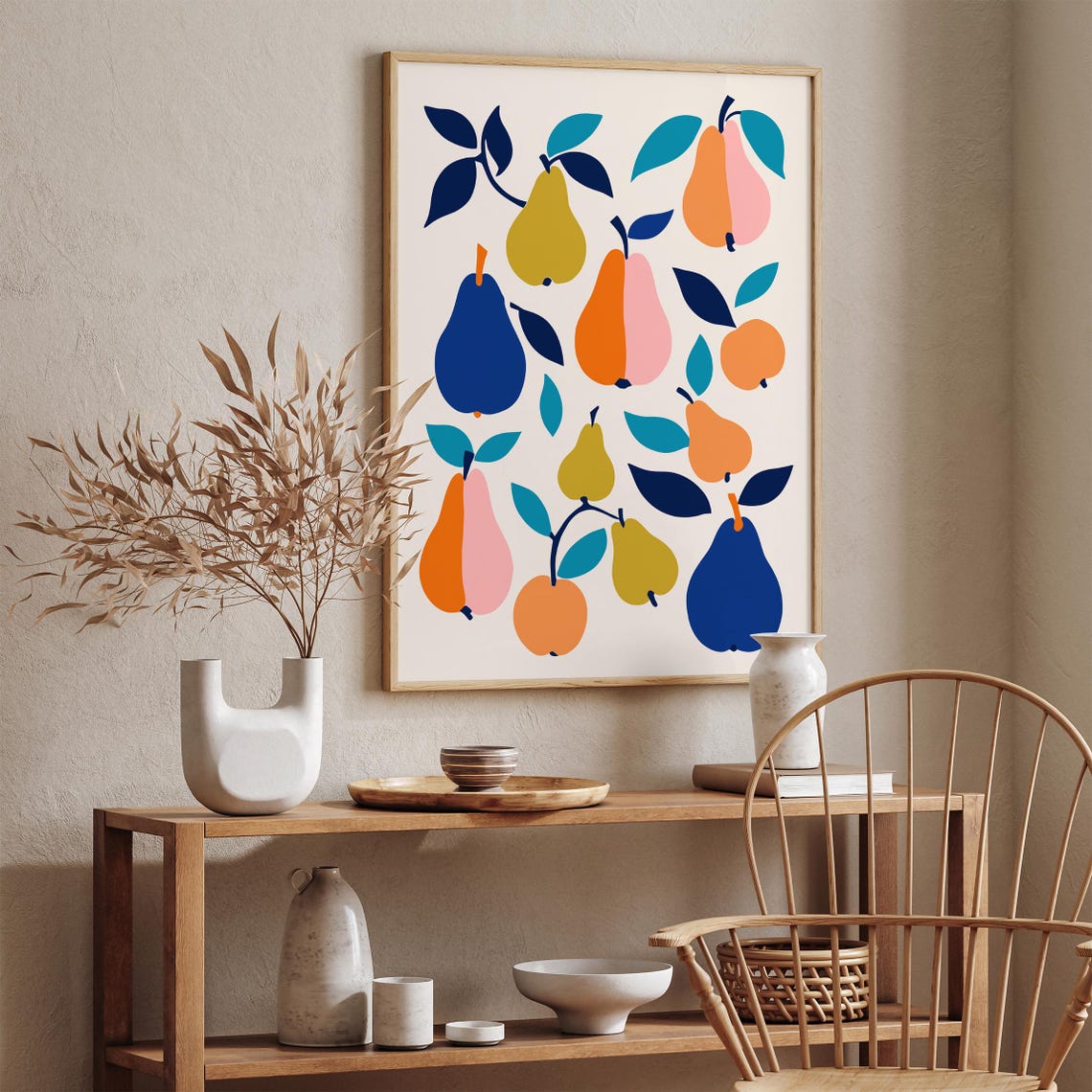Colorful Pears Pattern Modern Fruit Kitchen Wall Decor Poster - Image 2